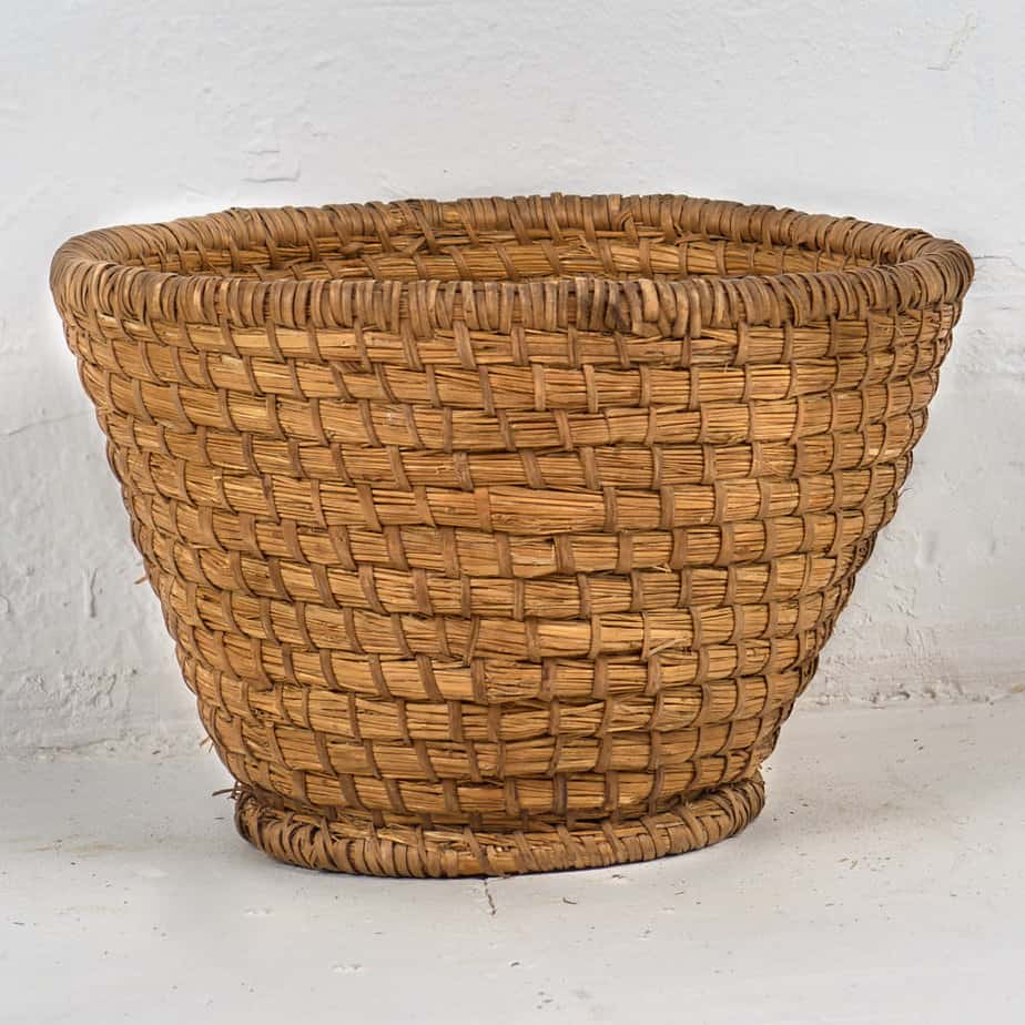 Cesta decorativa de mimbre antigua (c.1930) # 9