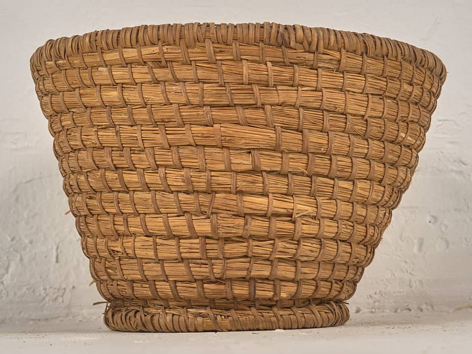 Cesta decorativa de mimbre antigua (c.1930) # 9
