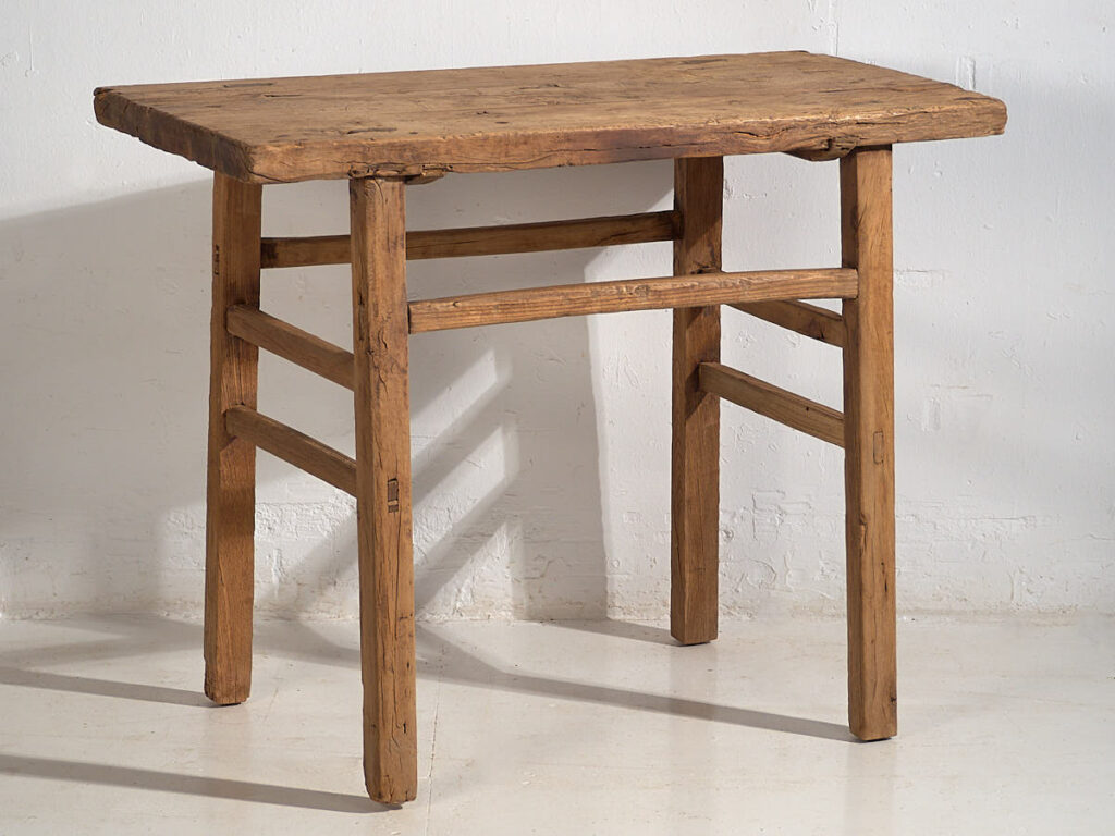 Mesa consola antigua de madera (c.1920) #6