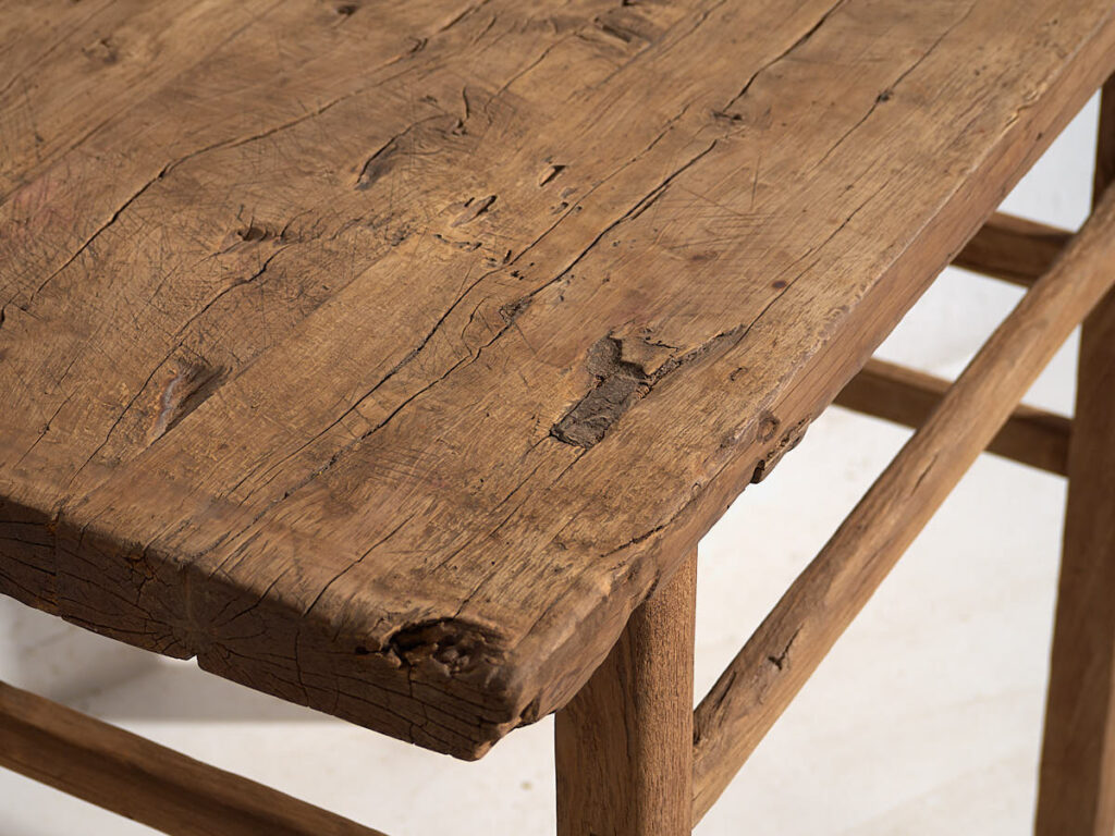 Mesa consola antigua de madera (c.1920) #6