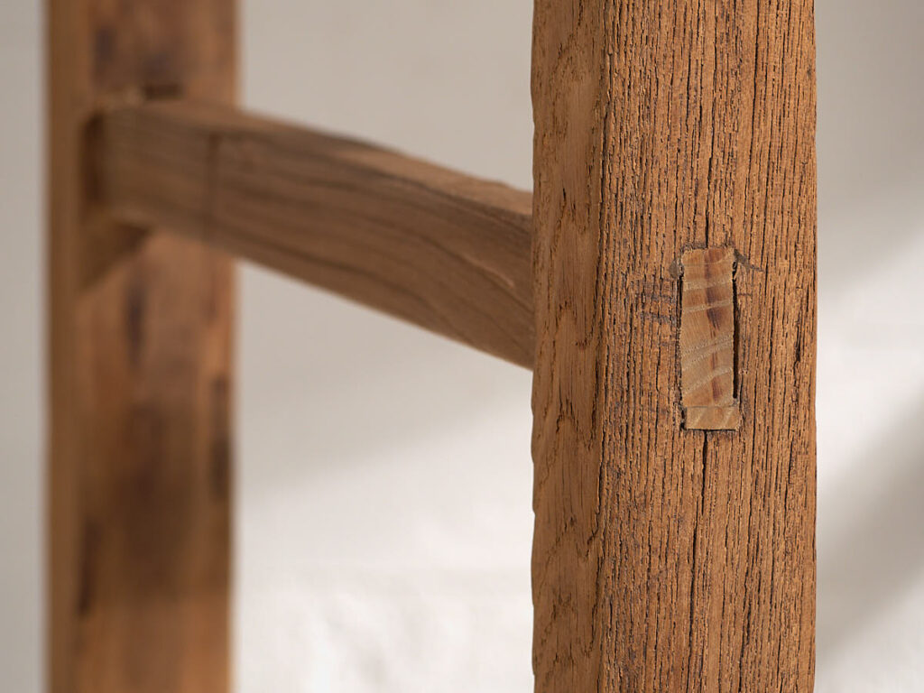 Mesa consola antigua de madera (c.1920) #6