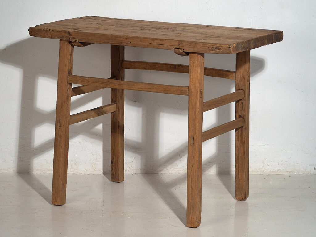 Mesa consola antigua de madera (c.1920) #6