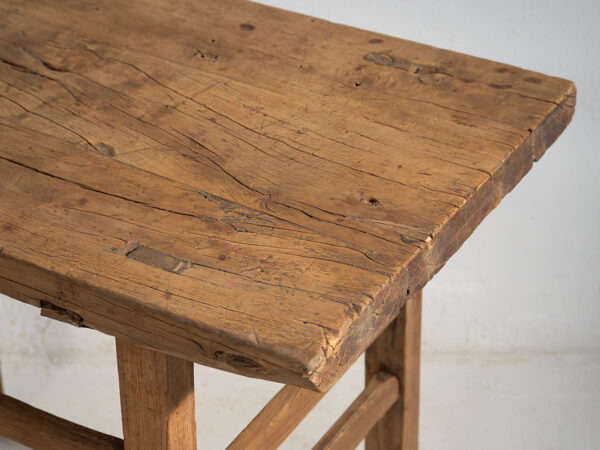 Mesa consola antigua de madera (c.1920) #6