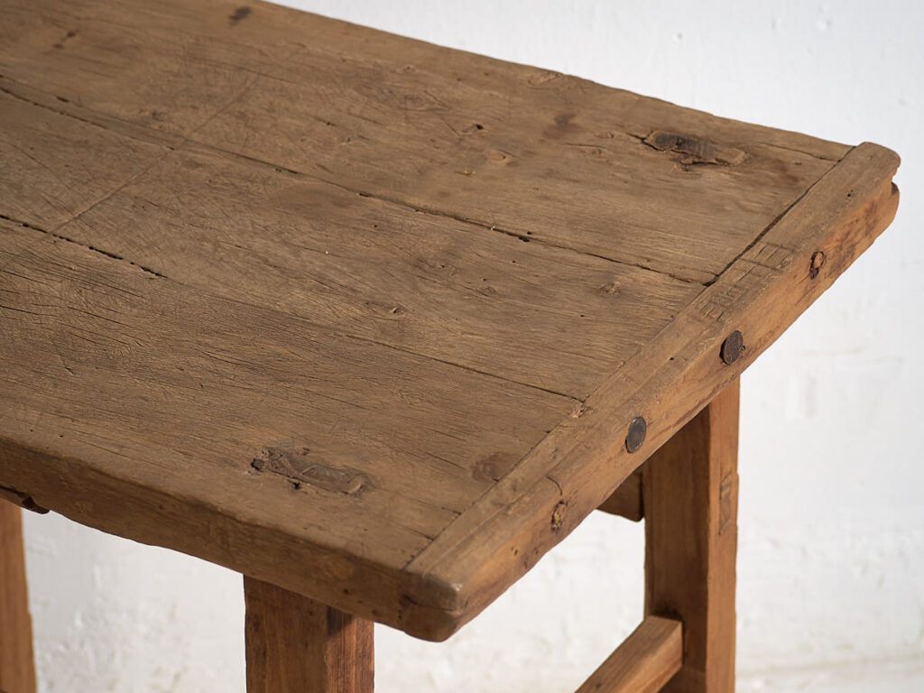 Mesa consola antigua de estilo primitivo (c.1920) #16