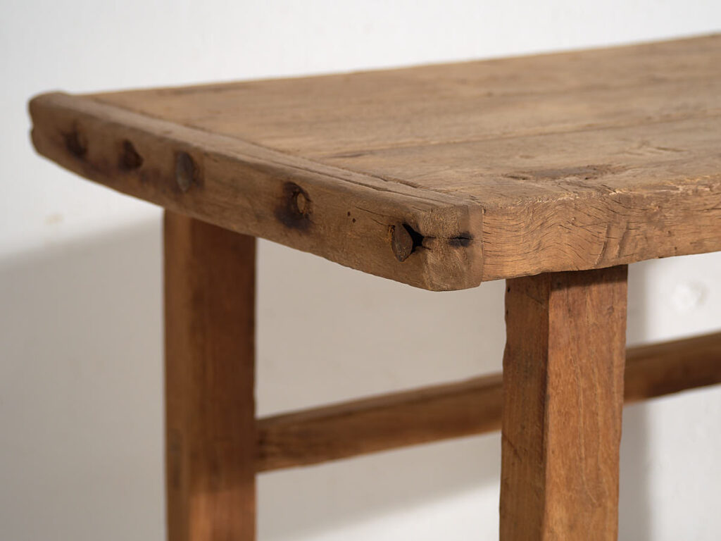 Mesa consola antigua de estilo primitivo (c.1920) #16