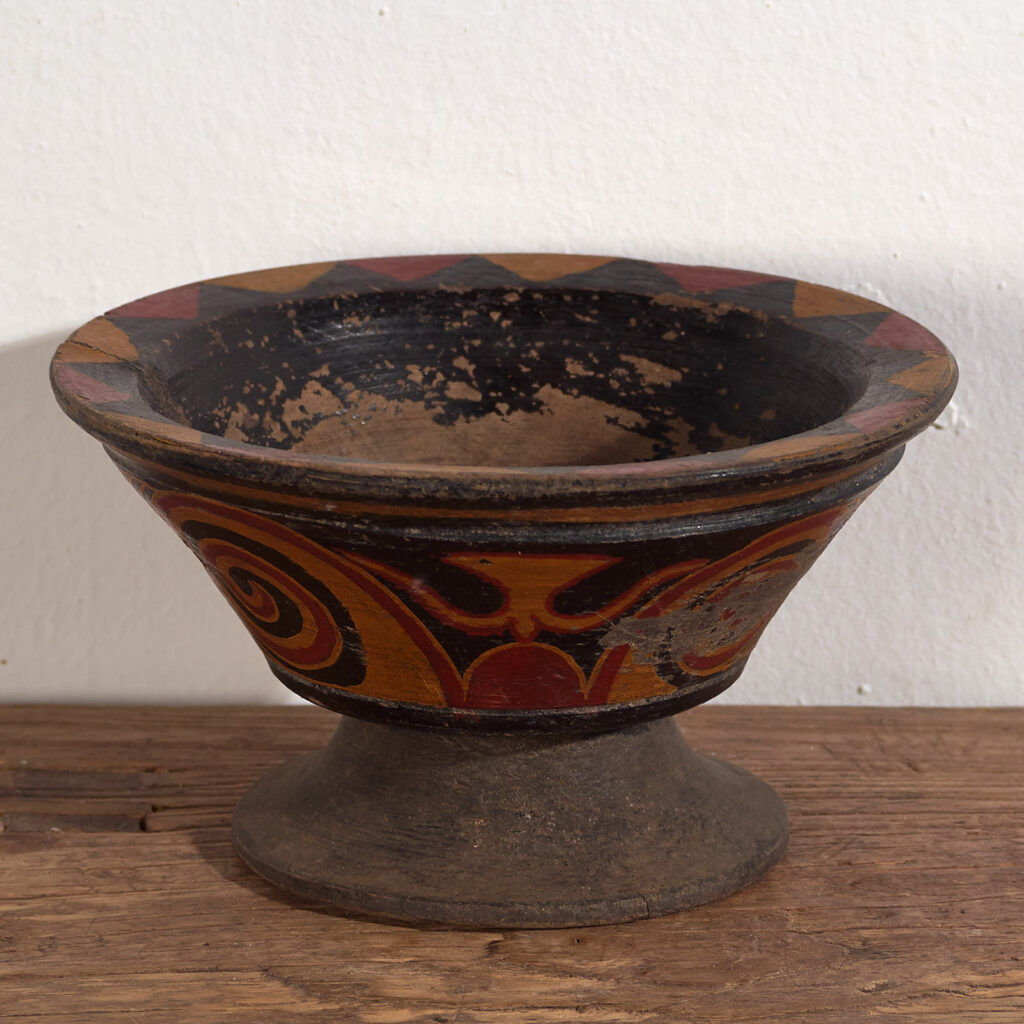 Cuenco antiguo ceremonial de estilo primitivo (c.1900) #31