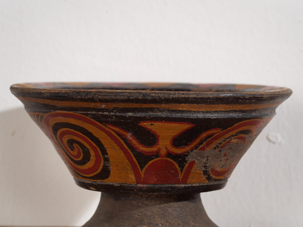 Cuenco antiguo ceremonial de estilo primitivo (c.1900) #31