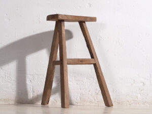 Taburete antiguo de estilo wabi sabi (c.1900) #6