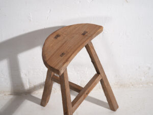 Taburete antiguo de estilo wabi sabi (c.1900) #6