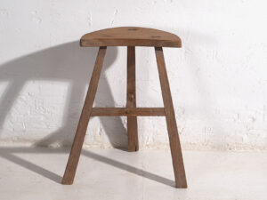 Taburete antiguo de estilo wabi sabi (c.1900) #6