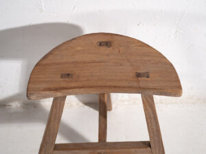 Taburete antiguo de estilo wabi sabi (c.1900) #6