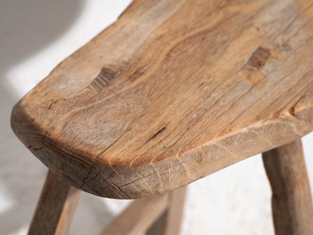 Ancien tabouret oriental de style primitif (c.1920) #2