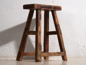 Ancien tabouret rectangulaire (c.1920) #3