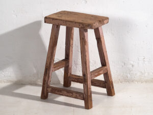 Tabouret ancien à patine rose (c.1900) #8