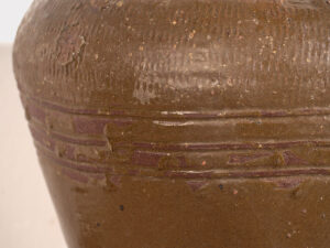 Small antique glazed ceramic jar (c.1900) #3