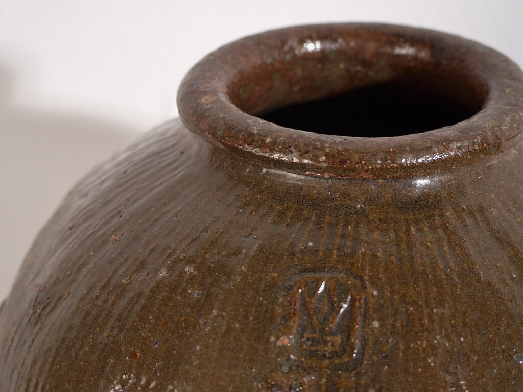 Petit vase ancien en céramique émaillée orientale (c.1900) #5