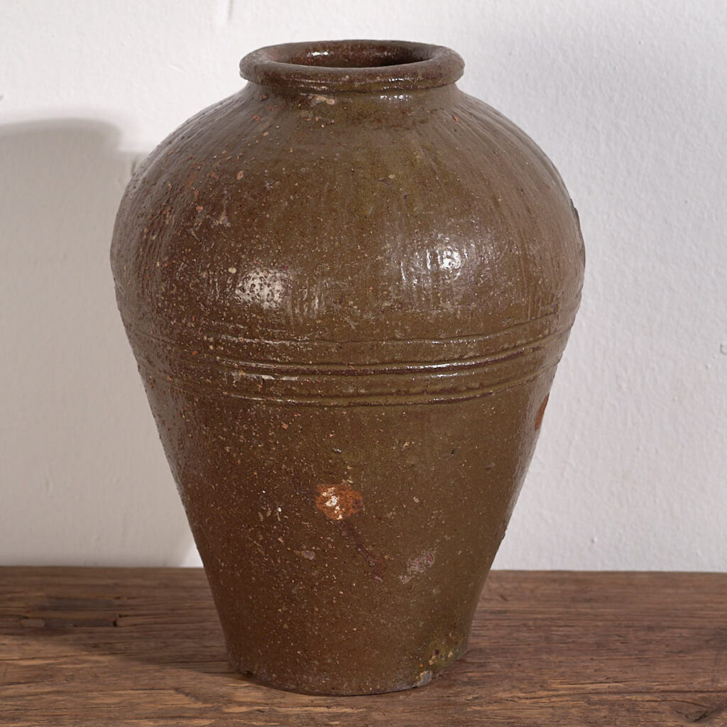 Petit vase ancien en céramique émaillée orientale (c.1900) #5