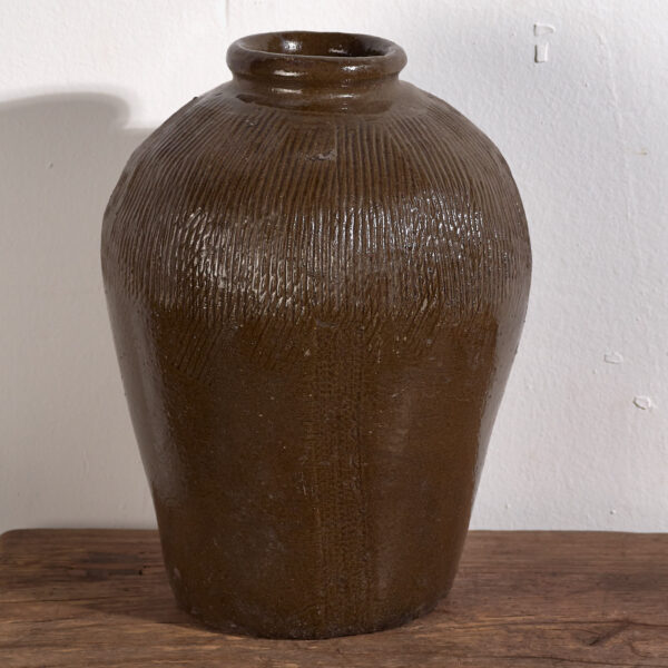 Ancien vase en céramique émaillée (c.1900) #4
