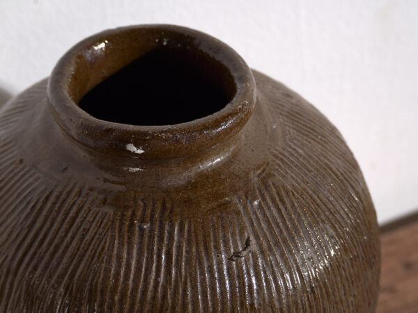 Ancien vase en céramique émaillée (c.1900) #4