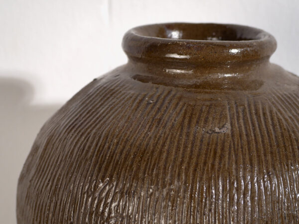 Ancien vase en céramique émaillée (c.1900) #4