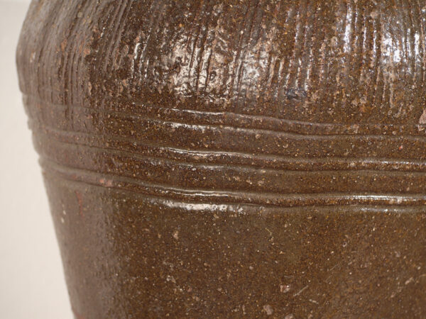Antique Chinese ceramic vase in dark shades (c.1900) #5