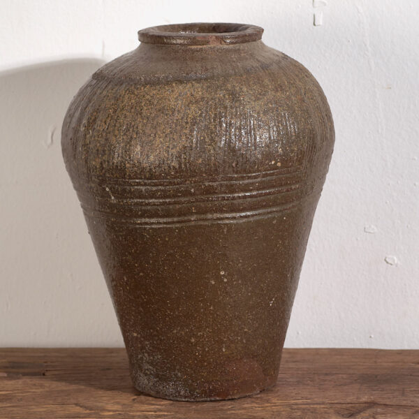 Antique Chinese ceramic vase in dark shades (c.1900) #5