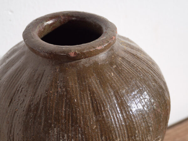 Ancien vase chinois en céramique émaillée (c.1900) #3