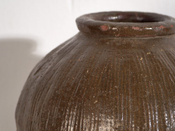 Ancien vase chinois en céramique émaillée (c.1900) #3