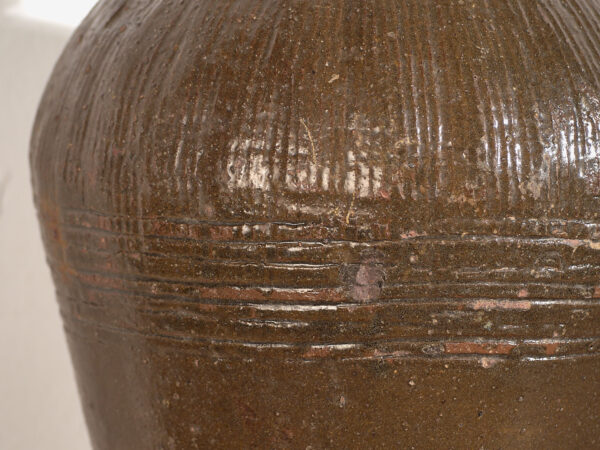 Ancien vase chinois en céramique émaillée (c.1900) #3