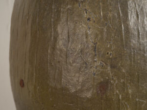 Grand vase ancien vert olive (c.1900) #3