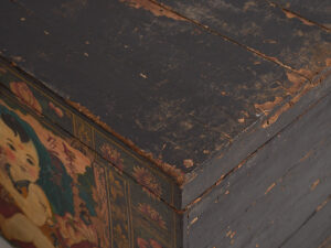 Cofre antiguo oriental de tonos oscuros (c.1900) #4