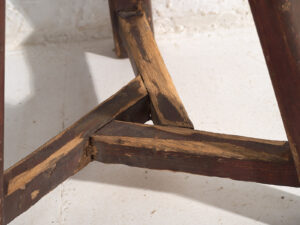 Antique dark colored round stool (c.1920) #10