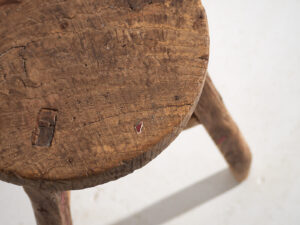 Antique primitive style round stool (c.1900) #13