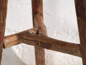 Antique primitive style round stool (c.1900) #13