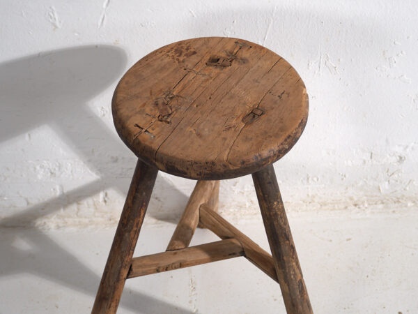 Taburete redondo antiguo (c.1900) #20