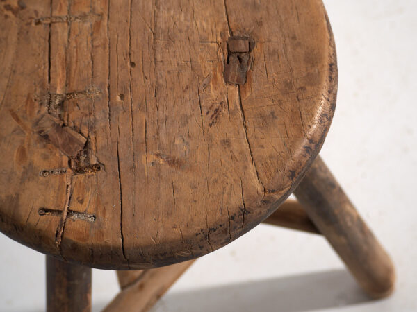 Taburete redondo antiguo (c.1900) #20