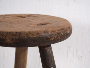 Taburete redondo antiguo (c.1900) #20