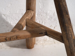 Taburete redondo antiguo (c.1900) #20