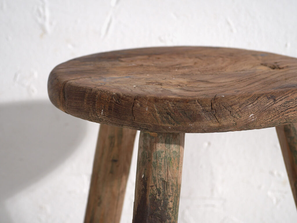 Taburete primitivo antiguo (c.1920) #21