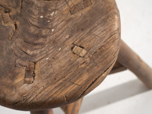 Taburete antiguo de estilo primitivo (c.1900) #23