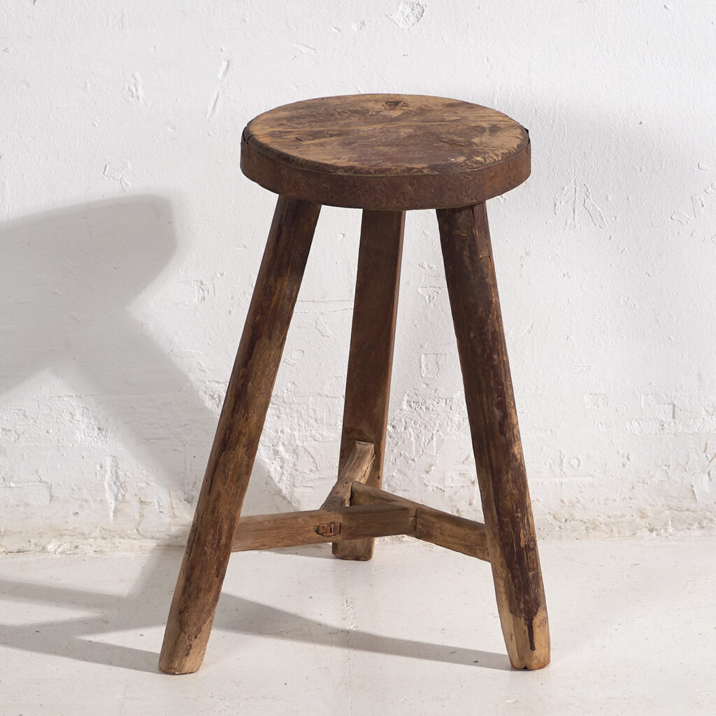 Antique primitive stool (c.1900) #28