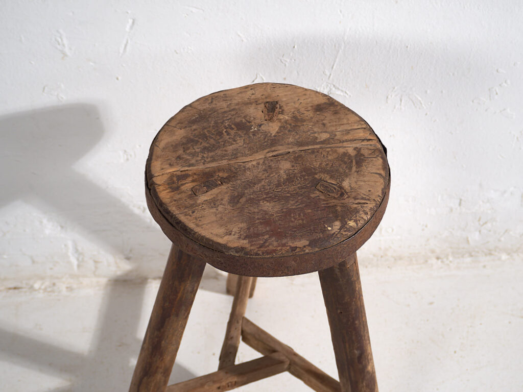 Antique primitive stool (c.1900) #28