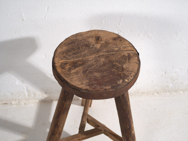Taburete primitivo antiguo (c.1900) #28