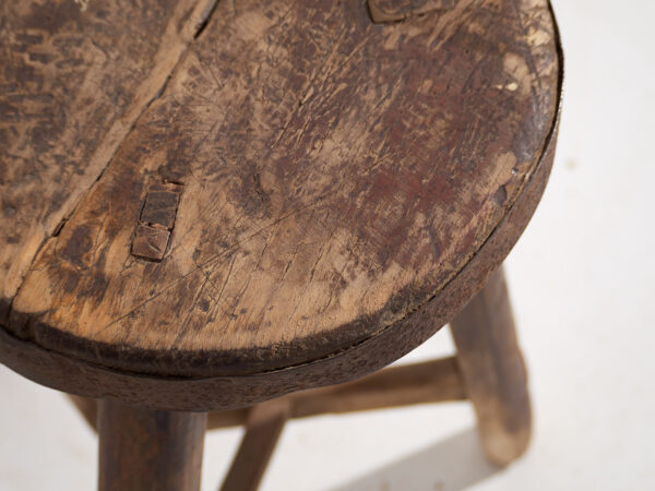 Taburete primitivo antiguo (c.1900) #28