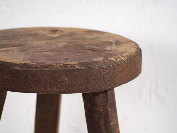 Taburete primitivo antiguo (c.1900) #28