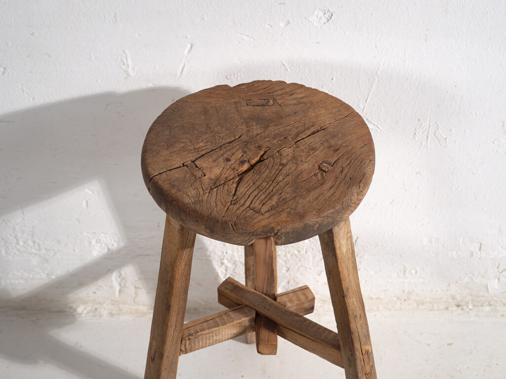 Ancien tabouret rond (c.1920) #9