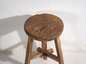Ancien tabouret rond (c.1920) #9