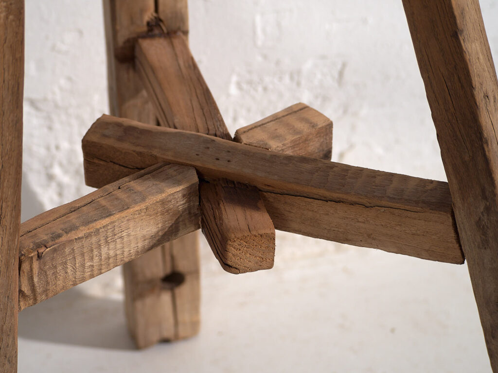 Ancien tabouret rond (c.1920) #9