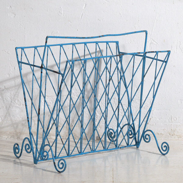 Revistero metálico de estilo vintage (c.1950)