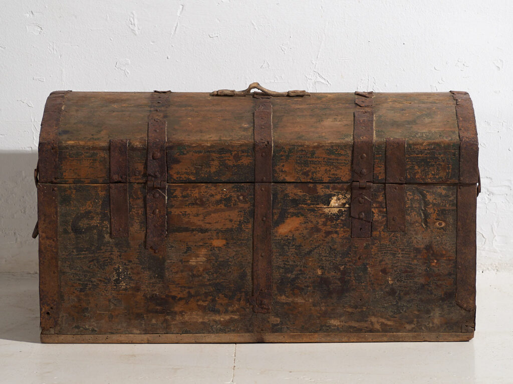 Coffre ancien à patine verte (c.1900) #32